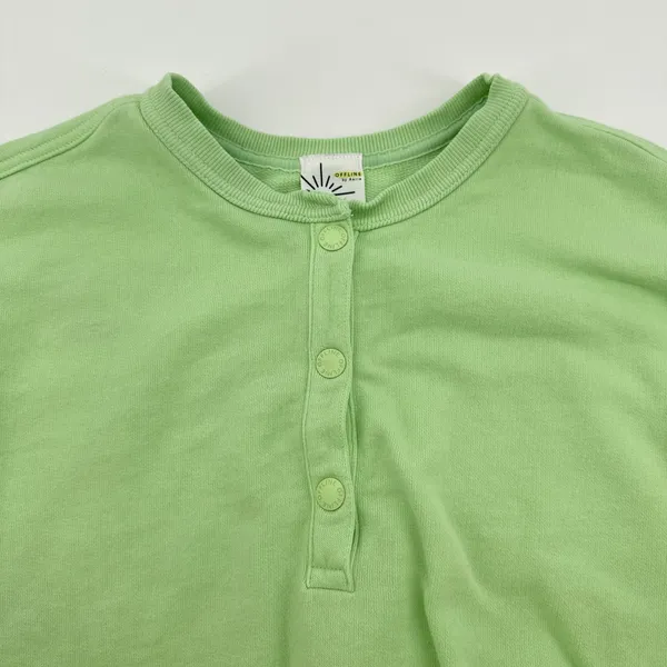 OFFLINE‎ by Aerie Cropped Sweatshirt Snap Pullover Top Thumb Hole Medium Lime - Image 2