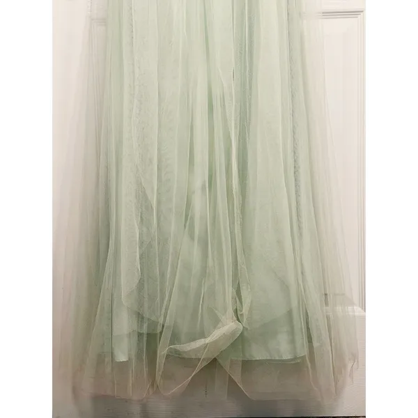 Jenny Yoo Annabelle Strapless Tulle Gown Maxi Dress Size 4 Green Wedding Formal - Image 9