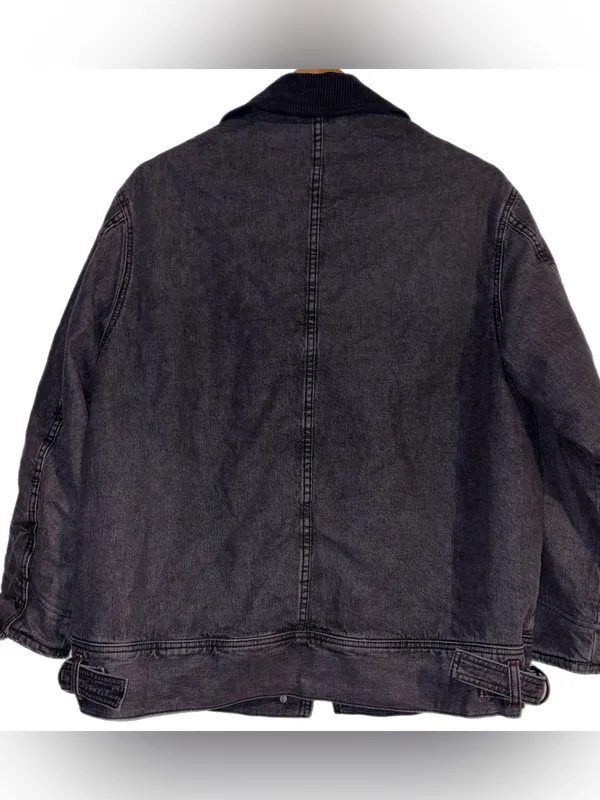 FP We The Free Sweet Talk Denim Barn Coat Black Extra Small New With Tags - Image 5