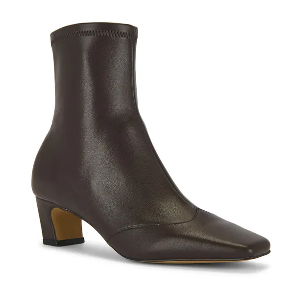 Steve Madden Jeter Sock Ankle Booties Kitten Heel Boots Brown 8 - Image 2