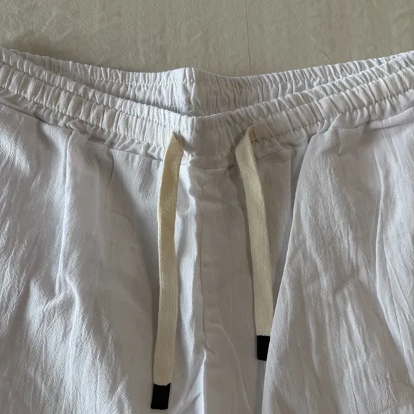 Women's NEW Pull On Drawstring Waist Below Knee Wide Leg Capri Size L #260662 - Image 3