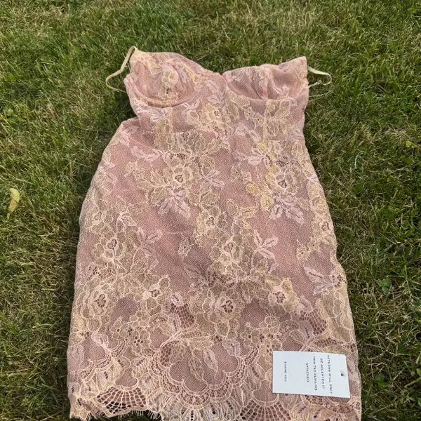 For Love & Lemons NWT Bumble Bustier Dress in Rose Gold Sz Small - Image 2