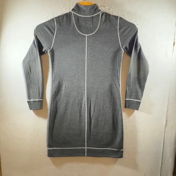 1403 | Tommy Bahama Athleisure Quarter Zip‎ Mock Neck Dress Grey Womens S - Image 2