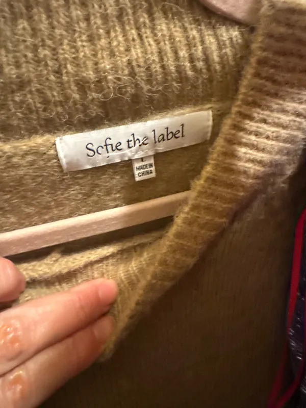Tan Sweater Skirt Set Size L - Image 5