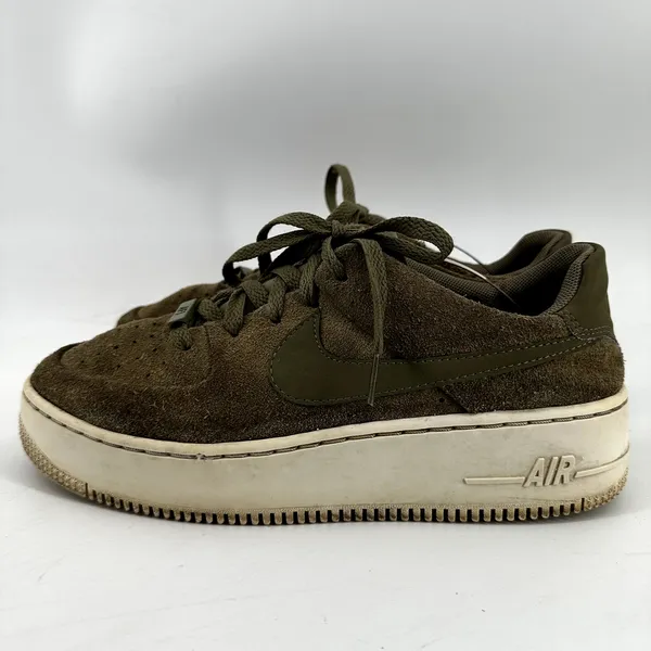 Nike Air Force 1 Sage Low Sneakers Suede Platform Trooper Phantom Green 9 - Image 4