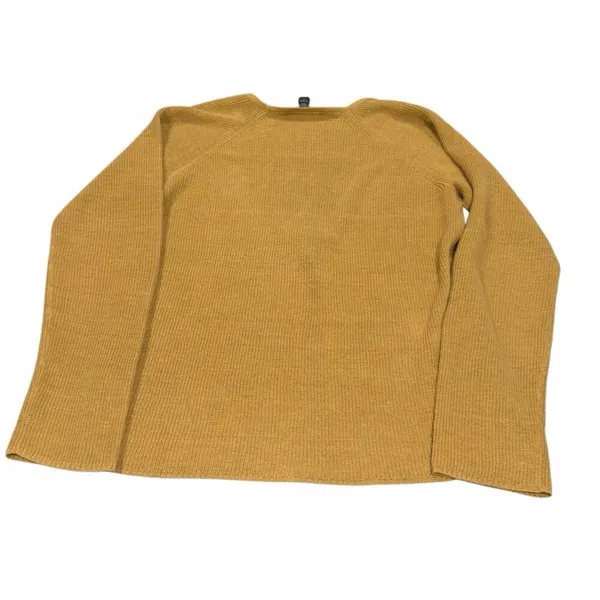 Lauren Ralph Lauren Yellow 100% Linen Knit Cardigan Sweater Women's Size M - Image 4