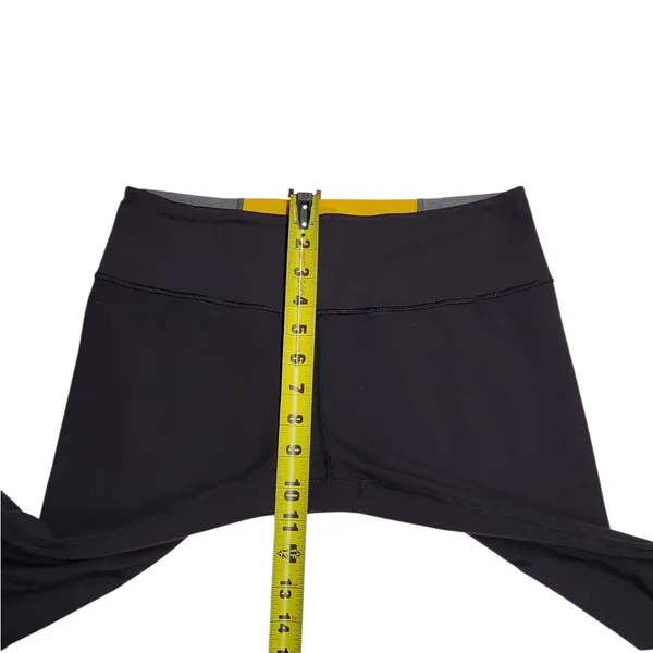Lululemon‎ Black Yoga Leggings Size 8 Colorblock Waistband - Image 11