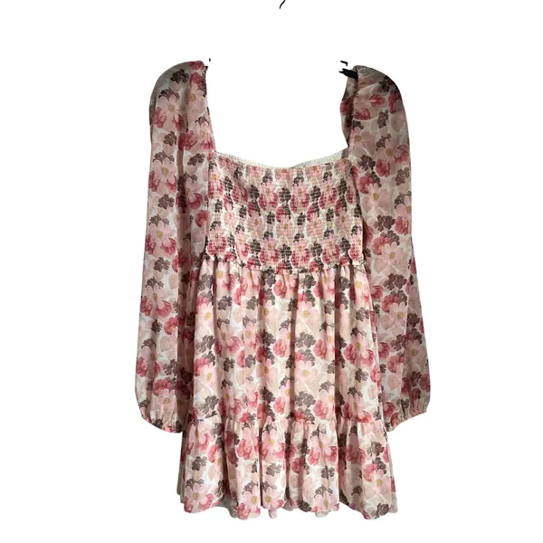 Aritzia‎ Wilfred Tempest Floral Mini Dress Long Sleeve Romantic Boho S - Image 2