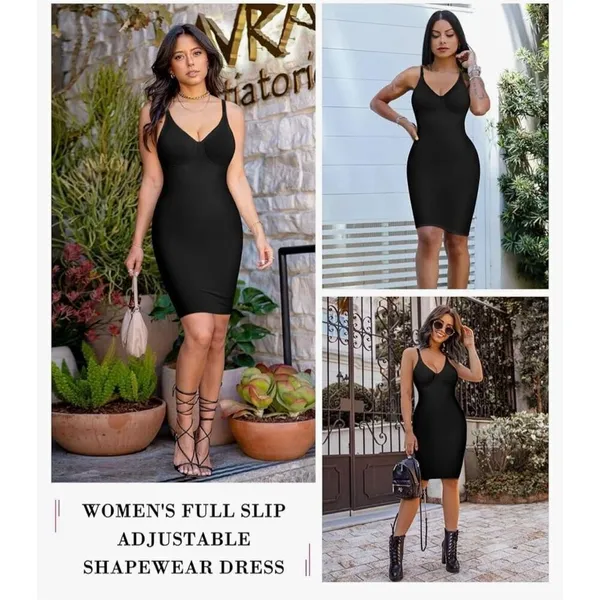 NEW Underwire Shapewear Dress Full Slip Tummy Control L - Image 5