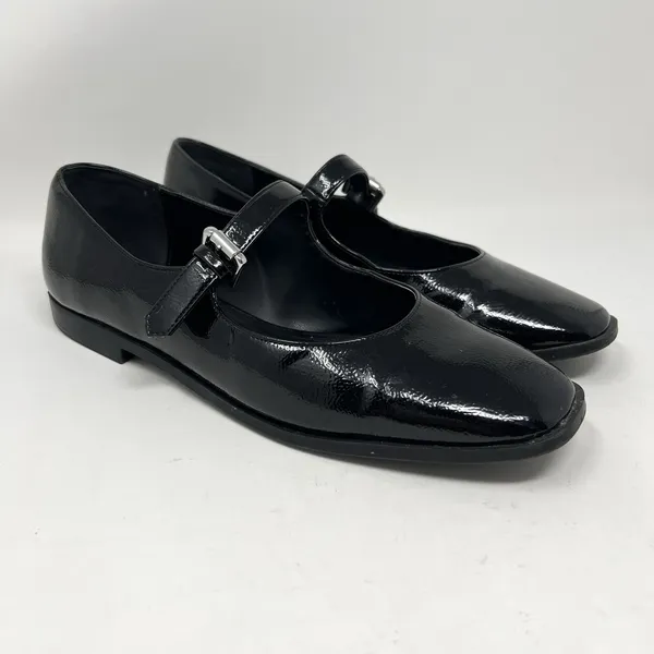Steve Madden Solanna Mary Jane Flats Women's Size 10M‎ Black Patent Faux Leather - Image 2