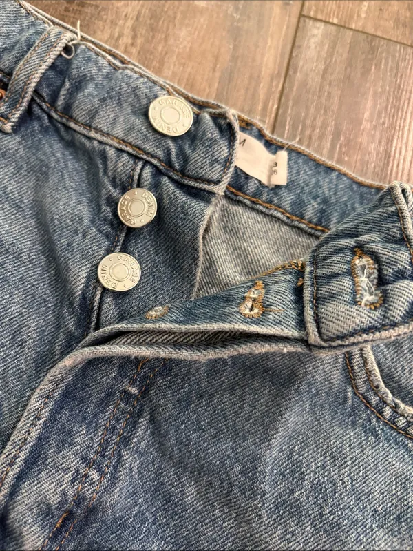 Garage Denim Jeans Shorts Festival Distress Destroyed Fray Cutoff size 26 - Image 7