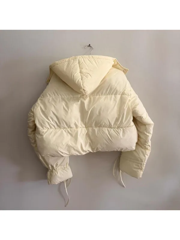Daisy Street Willow Tie-Front Bow Cropped Puffer Jacket - Image 6