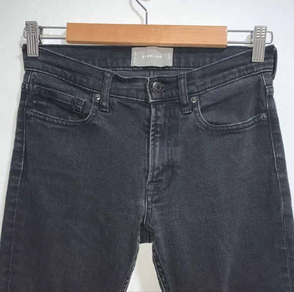 Black Mid Rise Skinny Ankle Jean - Image 4