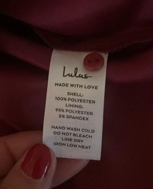 Lulus collared burgundy peplum top - Image 3