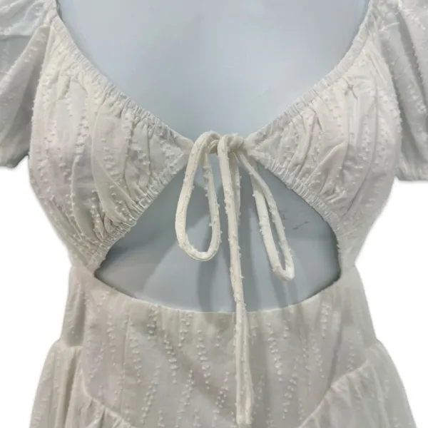 Princess Polly White Caria Puff Short Sleeve Cut Out Mini Dress size 0 NEW Tags - Image 9