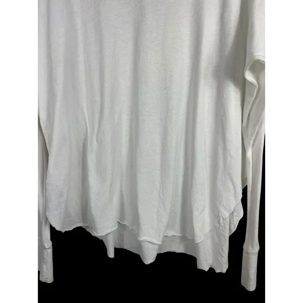Frank & Eileen Tee Lab White Long Sleeve Oversized Top Asymmetric Hem M - Image 4