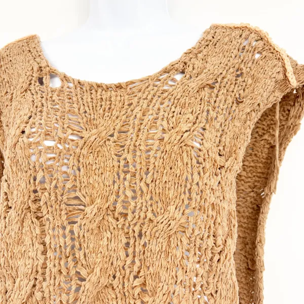 Free People Womens Arlo Knit‎ Praline Combo Boho Festival Side Tie Top Size S - Image 6