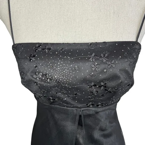 Fiesta black Y2K whimsigoth beaded gown dress size small vintage witchy - Image 2