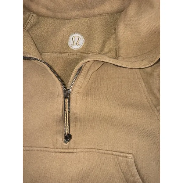 Lululemon Scuba Oversized Funnel-Neck Half Zip Filbert Tan Small - Image 5
