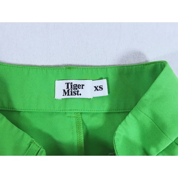 Y2K Tiger Mist Womens Preppy Mini Skirt XS Green Tennis Country Club Dopamine - Image 4