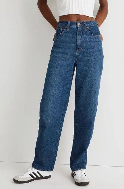 Madewell ‼️ Baggy Straight Jeans in Dark Worn Indigo Wash‼️ - Image 4