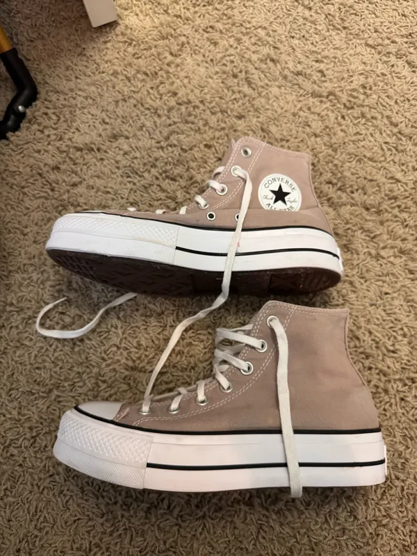 Tan converse chuck Taylor platform sneaker  - Image 3
