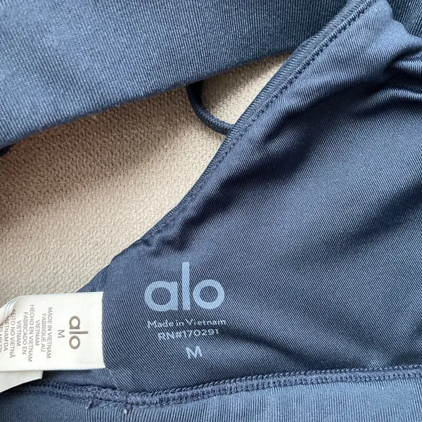 Alo Yoga Splendor Bra Navy/White M - Image 3