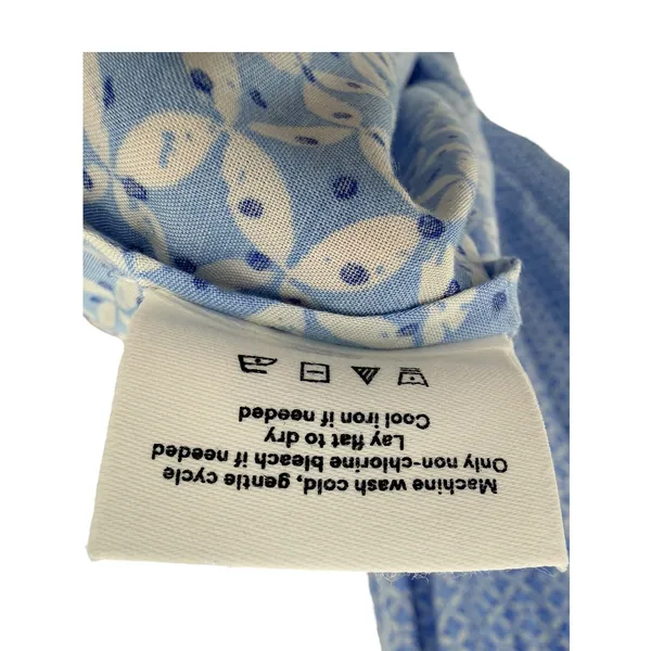 Summersalt Blue White Geometric‎ Tile Print Tie Shoulder Maxi Dress XS Cover Up - Image 5