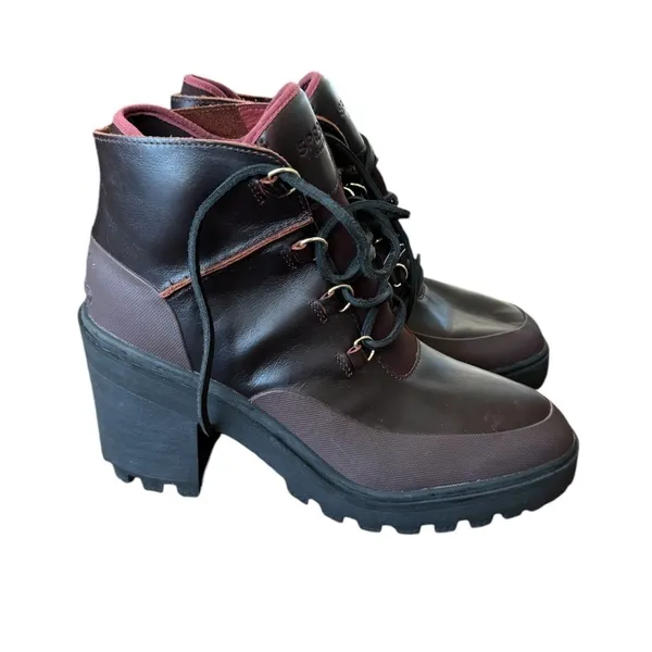 Sperry Pretty Tough Waterproof‎ High-Heeled Boots Rust 10 - Image 2