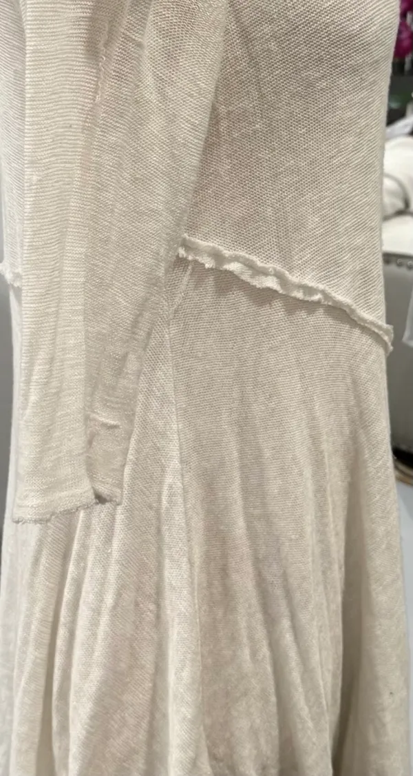 Free People Intimately Off-White with Black 3/4 Sleeve Weekend Layering Top - Image 4