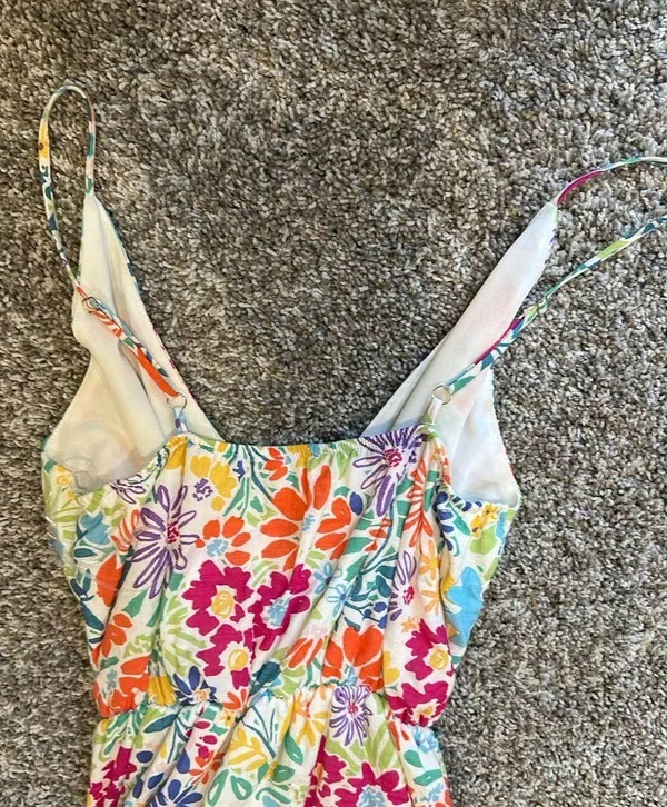 Peach Love Fun Floral Dress - Image 2