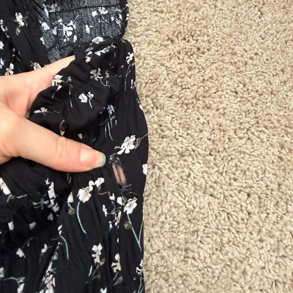 Lulus Sleeveless Black Floral Smocked Mini Dress - Image 4