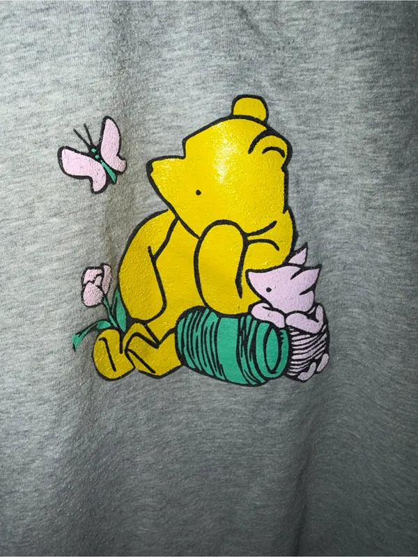 Converse One Star Half 3/4 sleeve pullover sweatshirt ft. Winnie the Pooh/Piglet - Image 2
