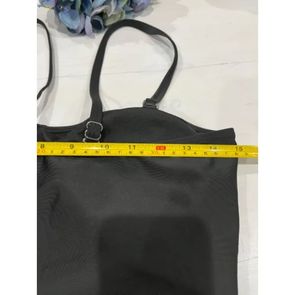 Black One Piece‎ Swimsuit Ruched Tummy Control Spaghetti Strap XL - Image 8