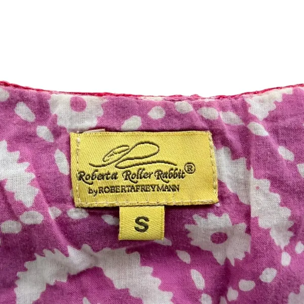 Roller Rabbit Roberta Tunic Cotton Pink Small Embroidered Cover-Up Beach Pajama - Image 4