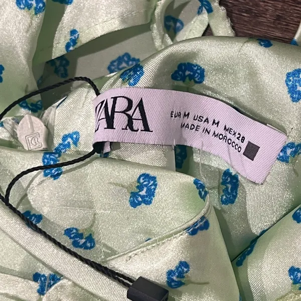 Final price NWOT Zara Green Floral Dress - Image 5
