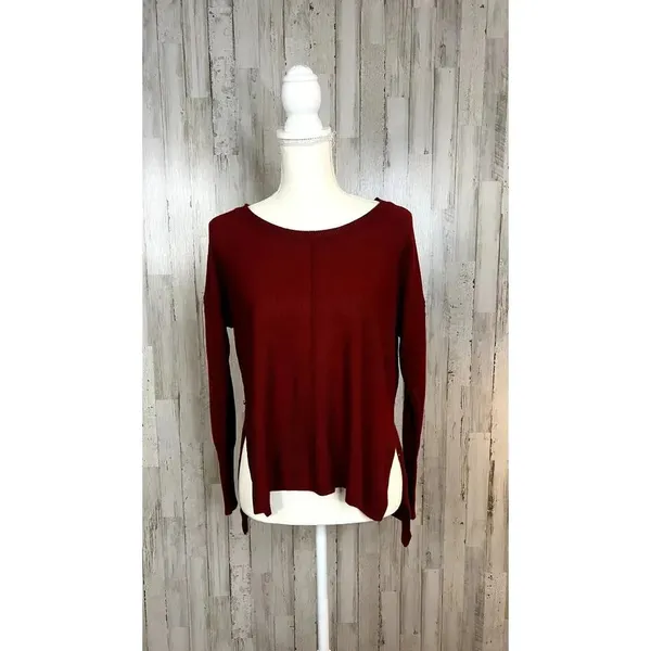 Altard State Women's Size Small Red Long Sleeve Pullover Sweater‎ - Image 2