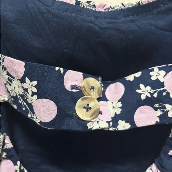 Free People Ruby Fiore Mini Dress Size 6 Navy Floral - Image 3