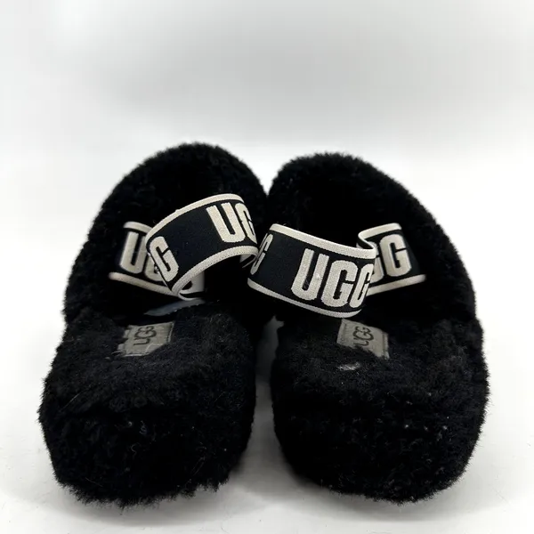 Ugg Oh Yeah Slides Slippers Sandals Sheepskin Shearling Slingback Black 6 - Image 5