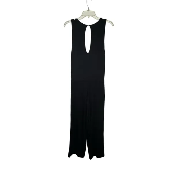 Quince Black Terry Modal Jumpsuit Wide Leg Keyhole Back Small - Image 3