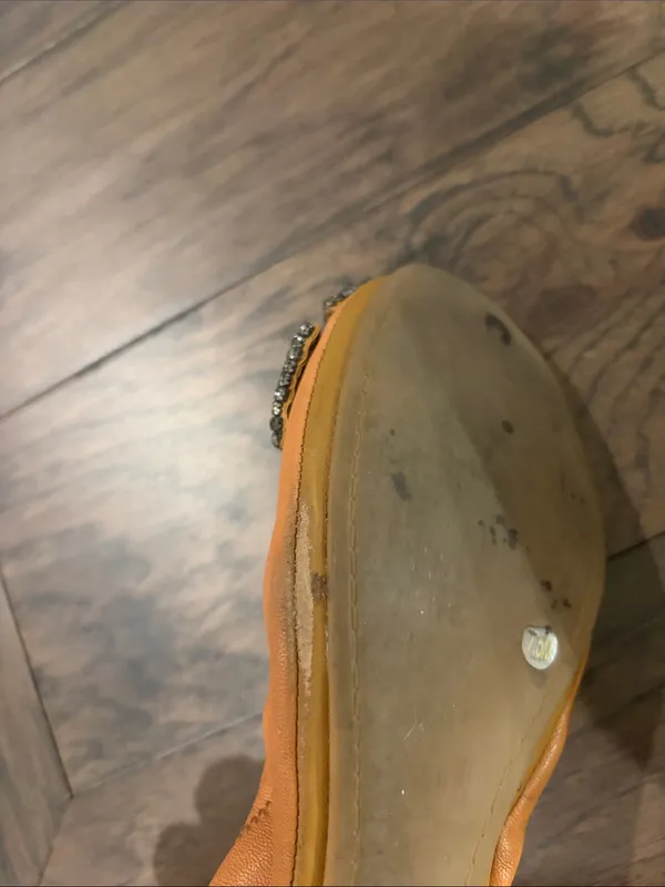 Tory Burch Eddie Camel Ballet Flats Sz 7.5 - Image 10