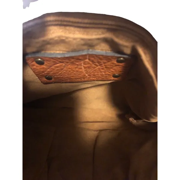 Patricia Nash Grenada Floral Print Painted Tan Crossbody Italian Leather Boho - Image 8