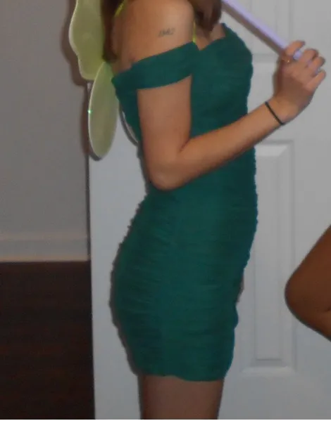 Off the shoulder dress Green Size XS - Image 3