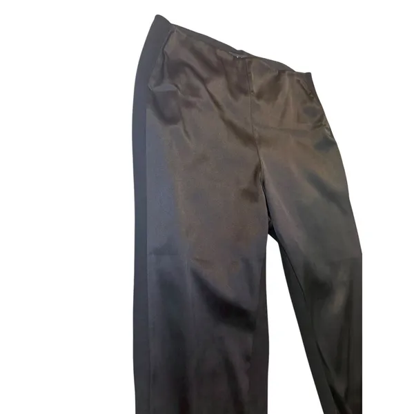 Lysse Black Front Satin Effect Leggings‎ Pants M High Waisted Stretch Slim Fit - Image 3