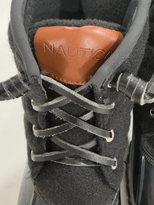 Nautica Black Quilted Short Rain Boots - Image 4