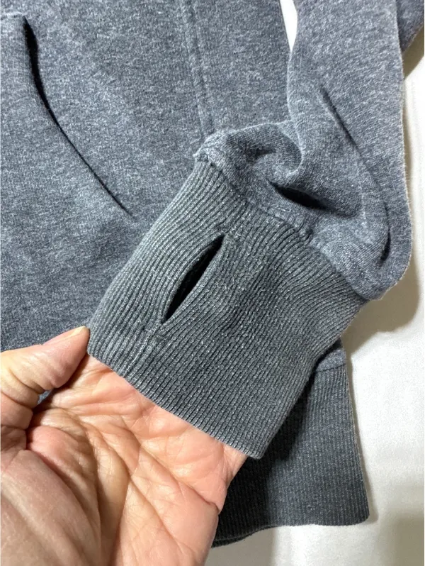 Earth Yoga XL Gray Sustainable Organic Cotton Zip-Up Hoodie - Image 2