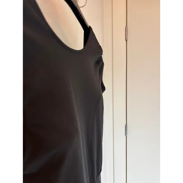 JoyLab Womens Black‎ Short Sleeve Scoop Back Athletic Jumpsuit Straight Leg - Image 2