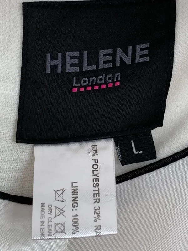 HELENE LONDON Flare Sleeve Open Jacket White L NWOT - Image 7