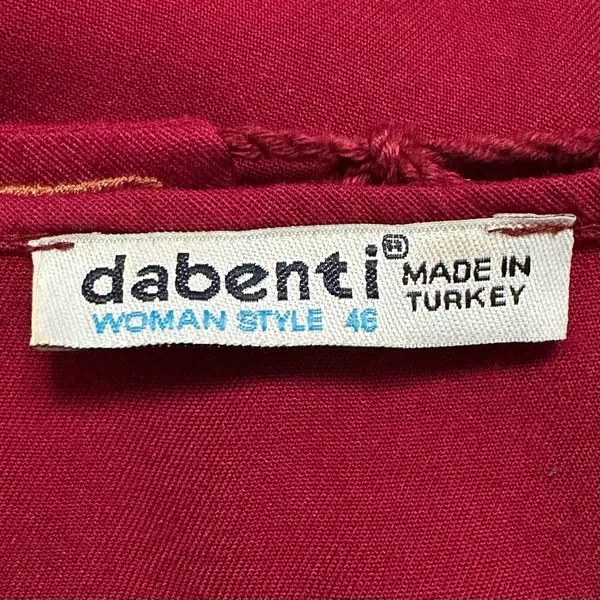 Dabenti Embroidered Sequins Burgundy Long Sleeves Midi Dress, Size XL - Image 10