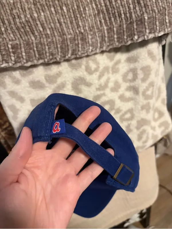 Braves Blue Baseball Cap with Red 'a' Patch - Image 3